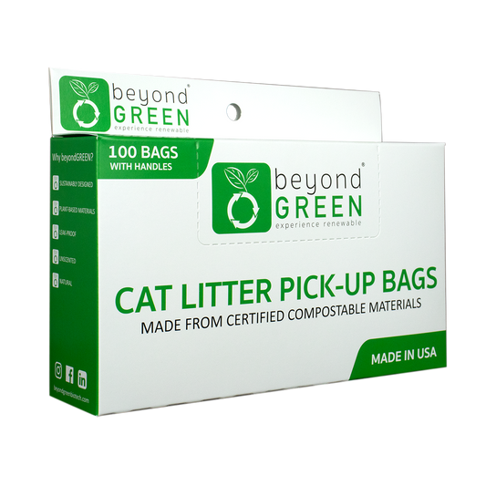 BeyondGREEN Cat Litter Bags - Regular - 100 Bags with Handle