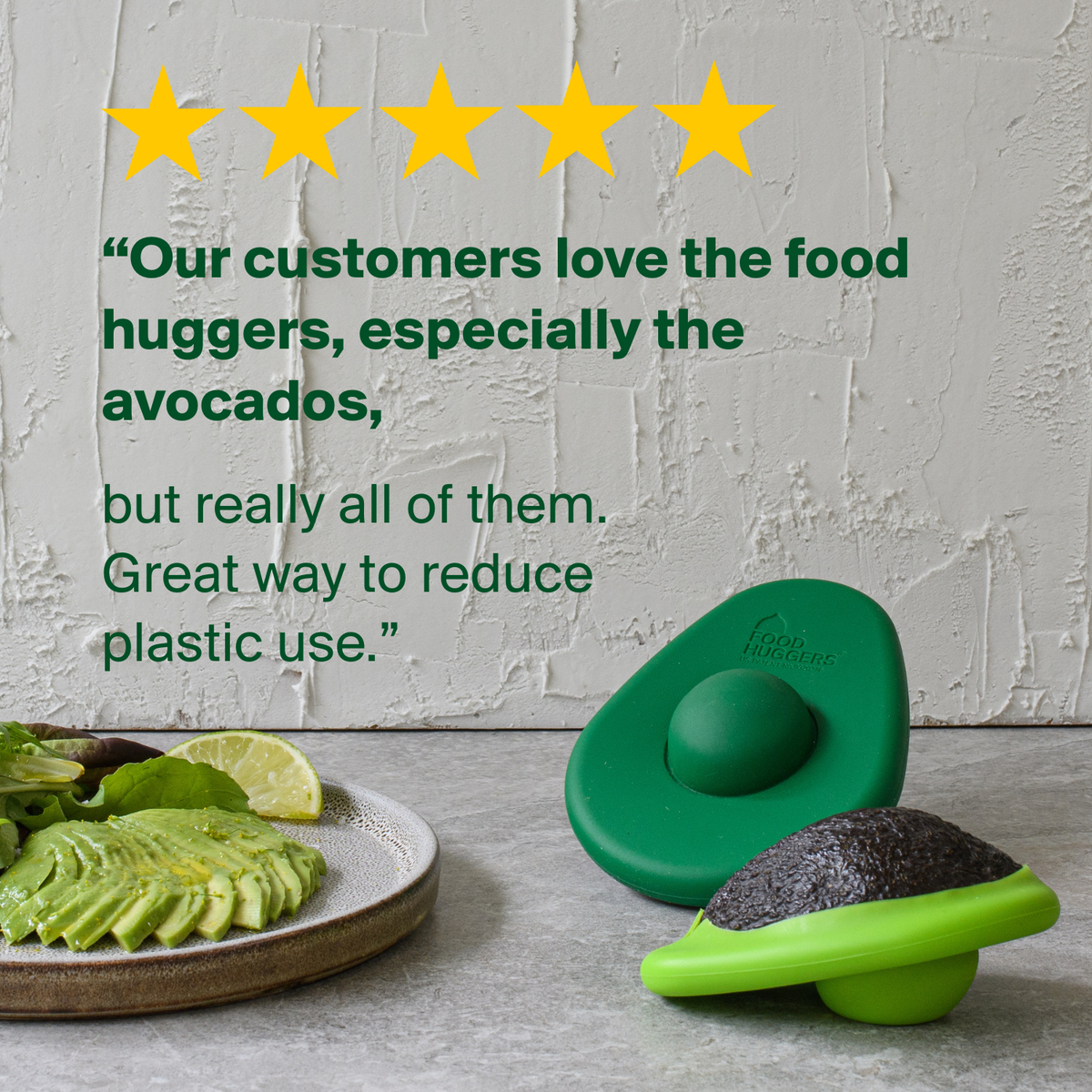 Food Huggers - Reusable Silicone Avocado Savers (Set of 2)