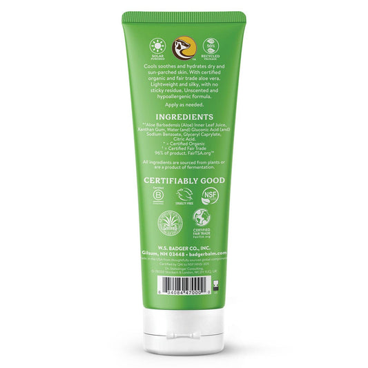 Badger - Badger Aloe Vera Gel for Face & Body, Sunburn Relief