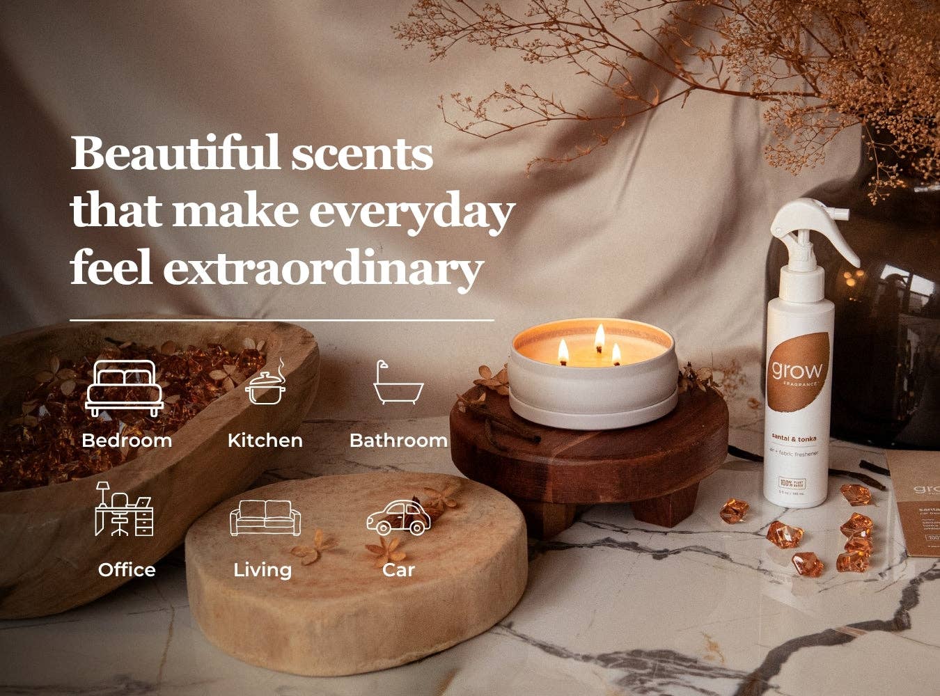 Grow Fragrance - Santal & Tonka Car Freshener