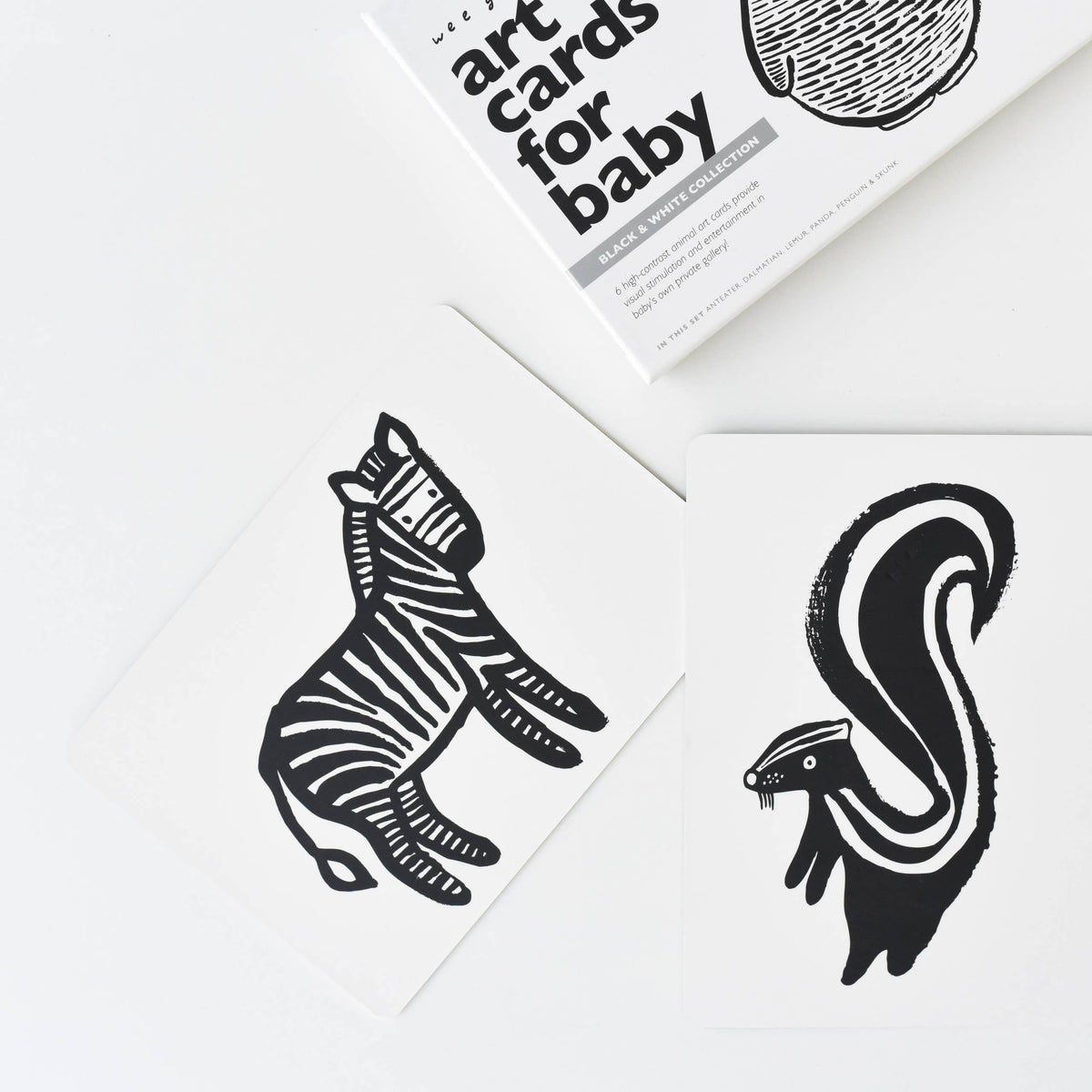 Wee Gallery - Art Cards for Baby - Black and White Animals