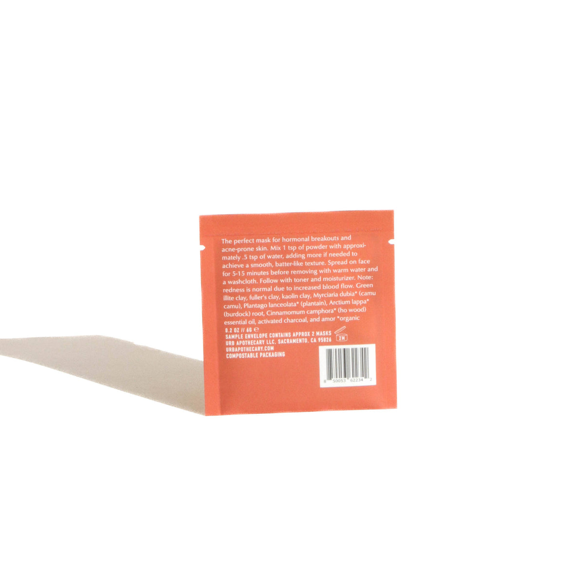 Charcoal Burdock Mask Biodegradable Sample Packet