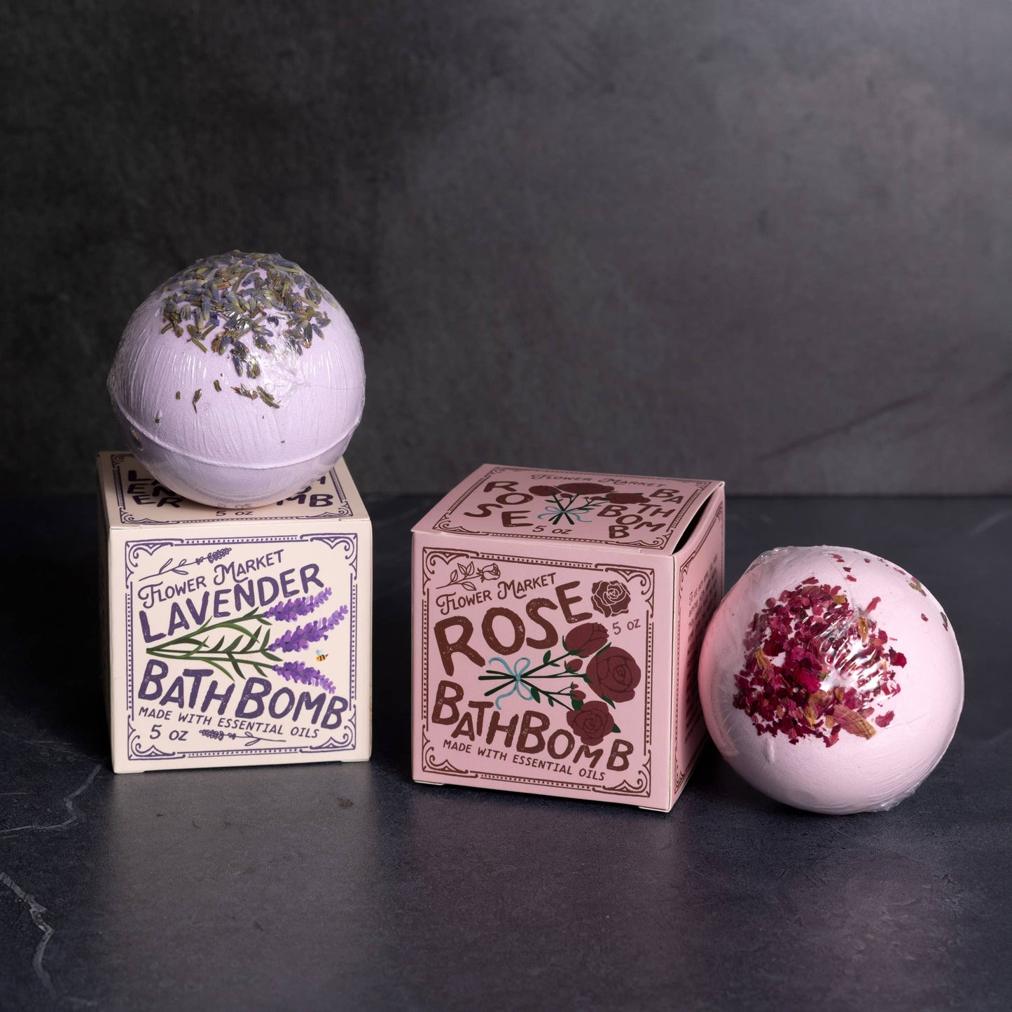 123 Farm - Rose Bath Bomb - with Box Aromatherapy 5 oz