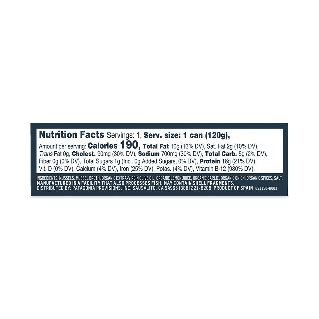 Patagonia Provisions - Tinned Fish - Lemon Herb Mussels