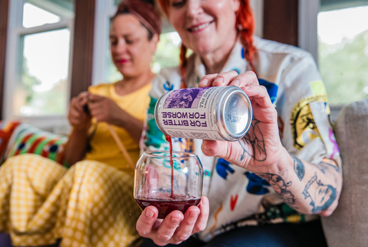 For Bitter For Worse - The Saskatoon cans, nonalcoholic cocktail mocktail, wine