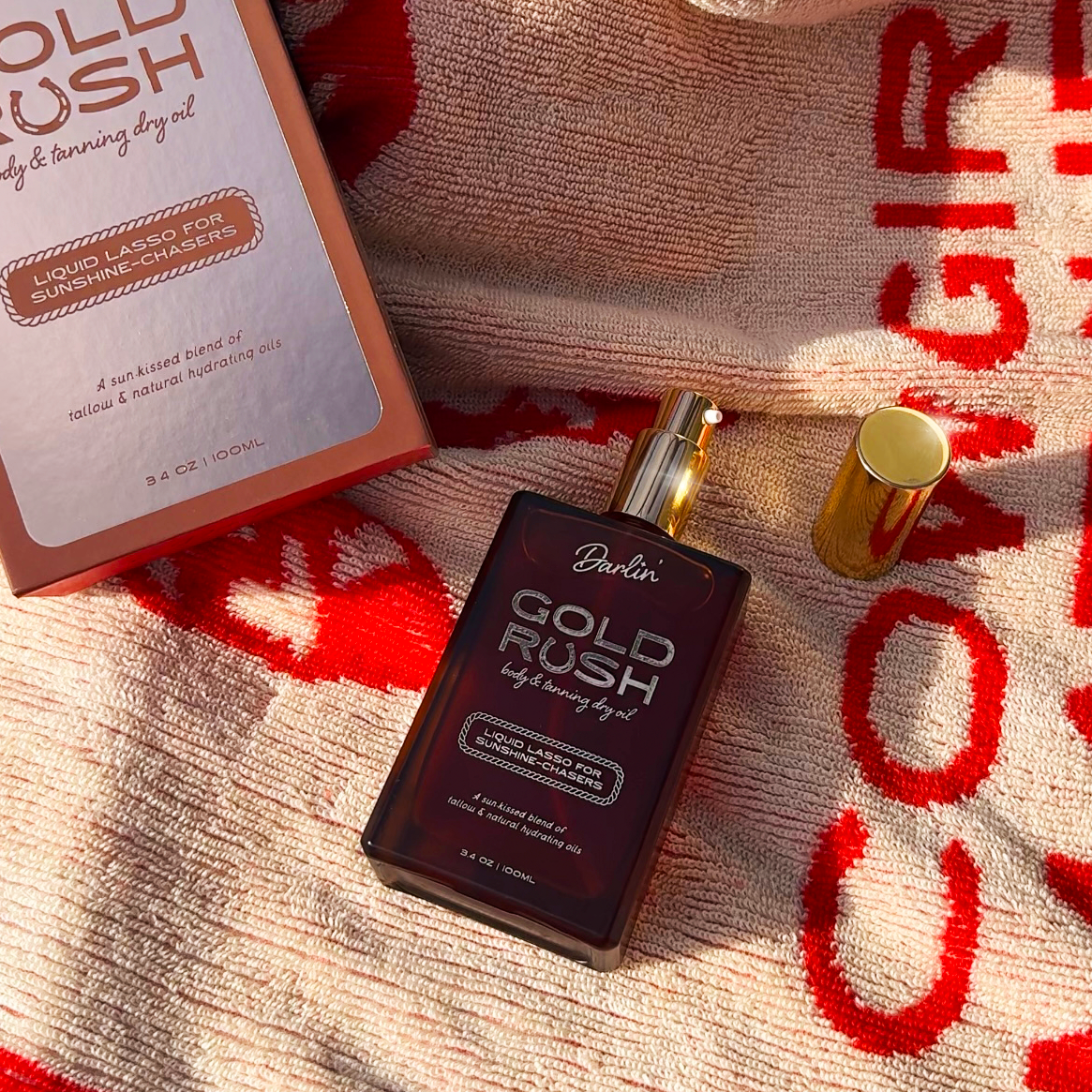 Darlin' Skincare - Gold Rush Body Oil – Tropical Coconut Vanilla Scented
