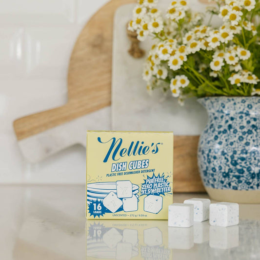 Dish Cubes, Pre-Measured Dishwasher Detergent 16 Load by Nellie's Clean