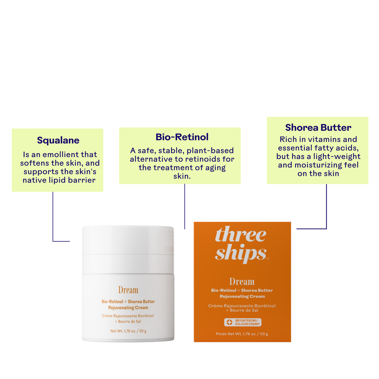 Three Ships Dream Bio-Retinol + Shorea Butter Rejuvenating Cream