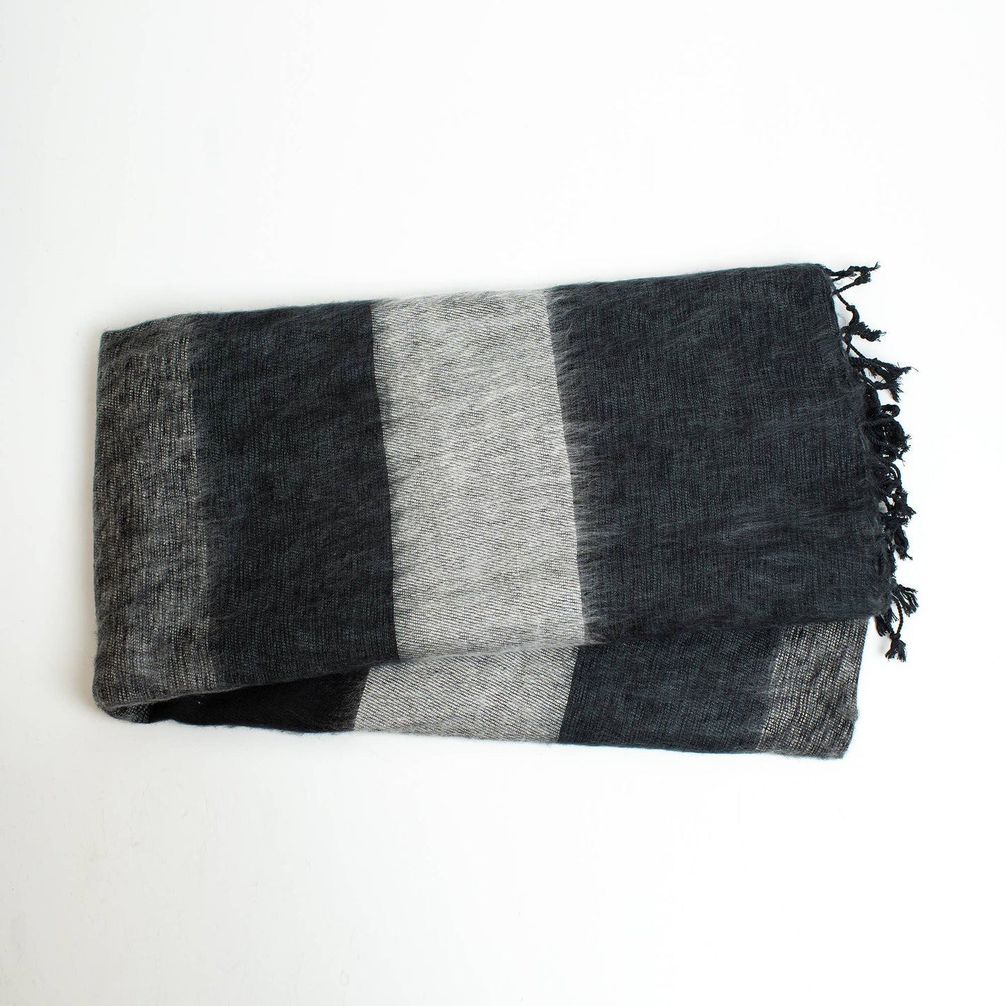 Extra Soft Yak wool Travel Throw Blanket 46"x96" Handmade