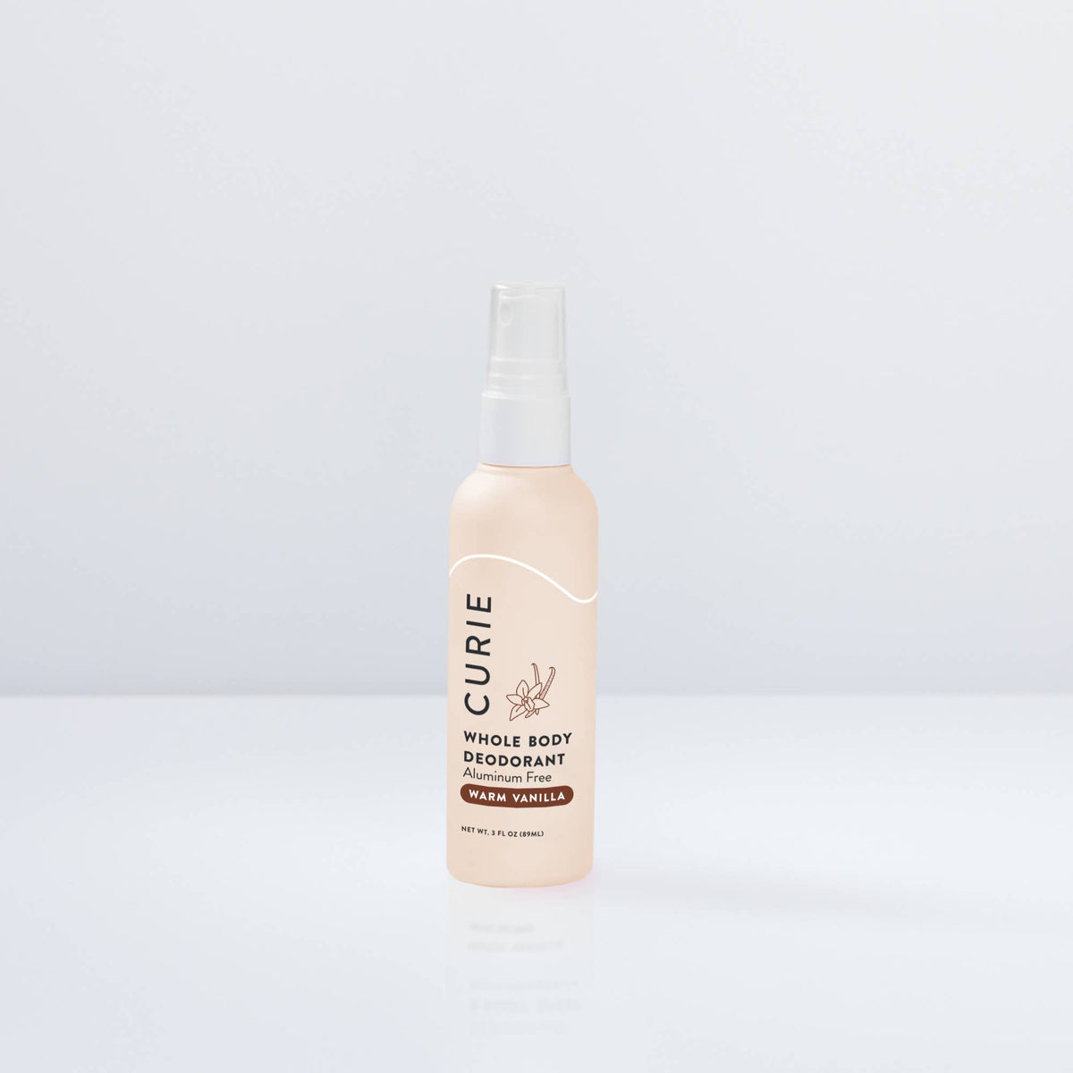 Aluminum Free Whole Body Deodorant Spray Warm Vanilla by Curie