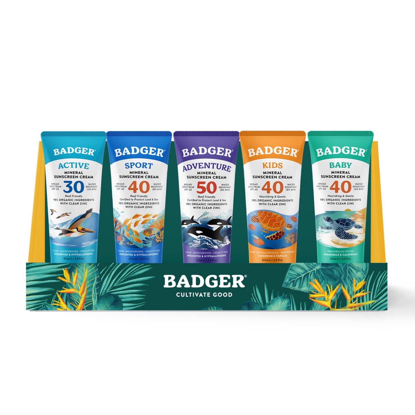 Badger - Badger Fully Stocked Sunscreen Countertop Display 21 pcs