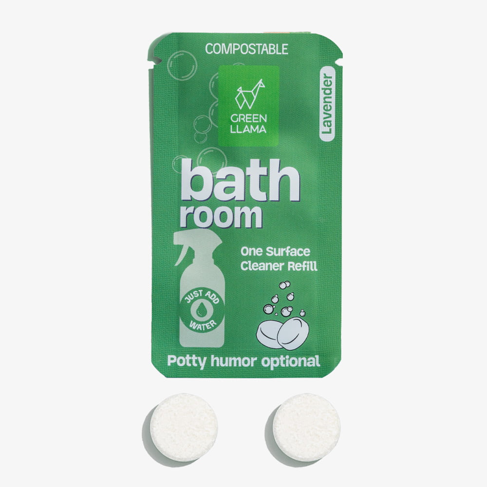 Bathroom Spray Glass Bottle Cleaning Kit with Lavender by Green Llama