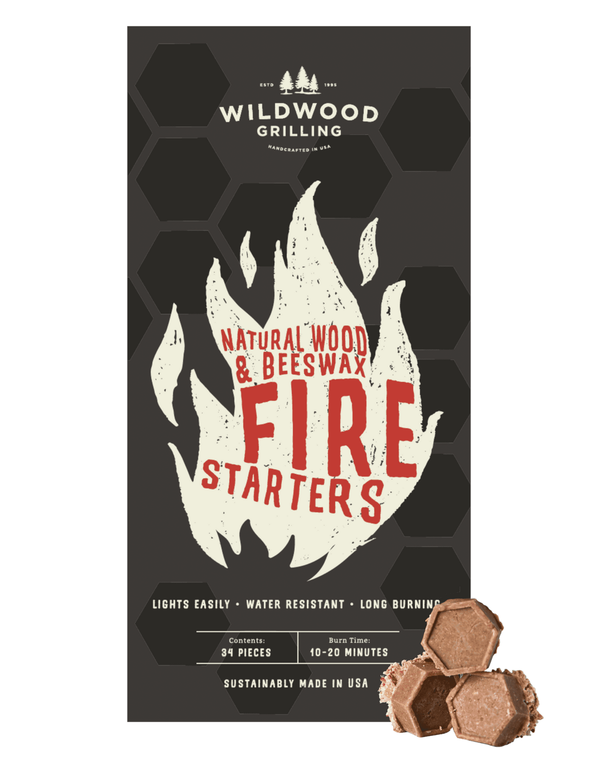 Wildwood Natural Wood & Beeswax Fire Starter