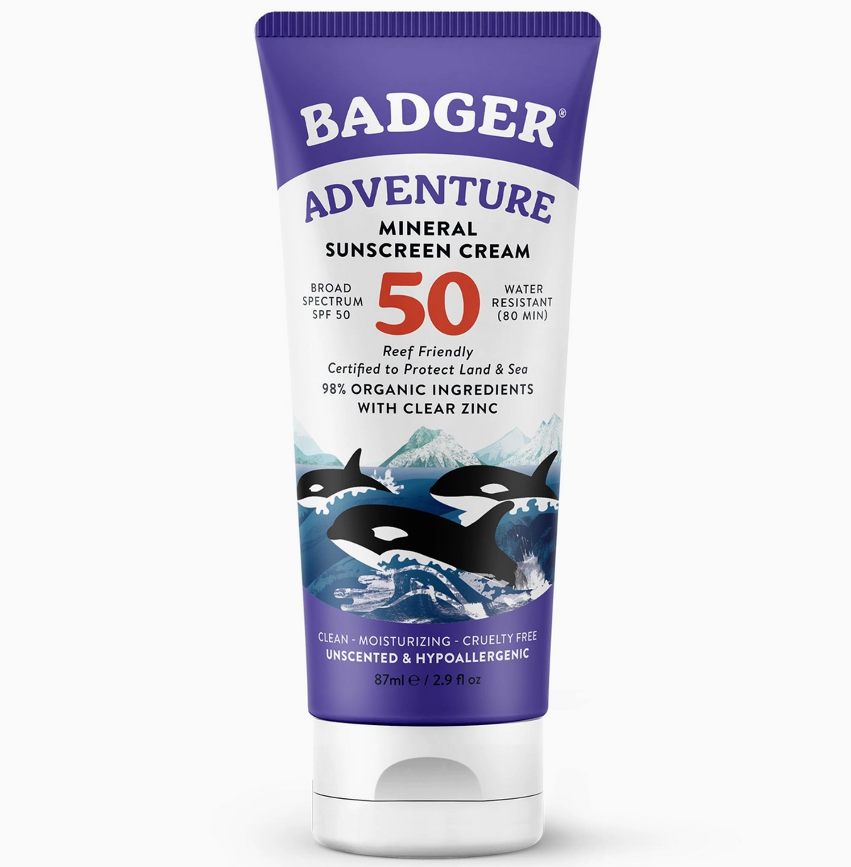 Badger SPF 50 Adventure Sport Mineral Sunscreen 2.9oz