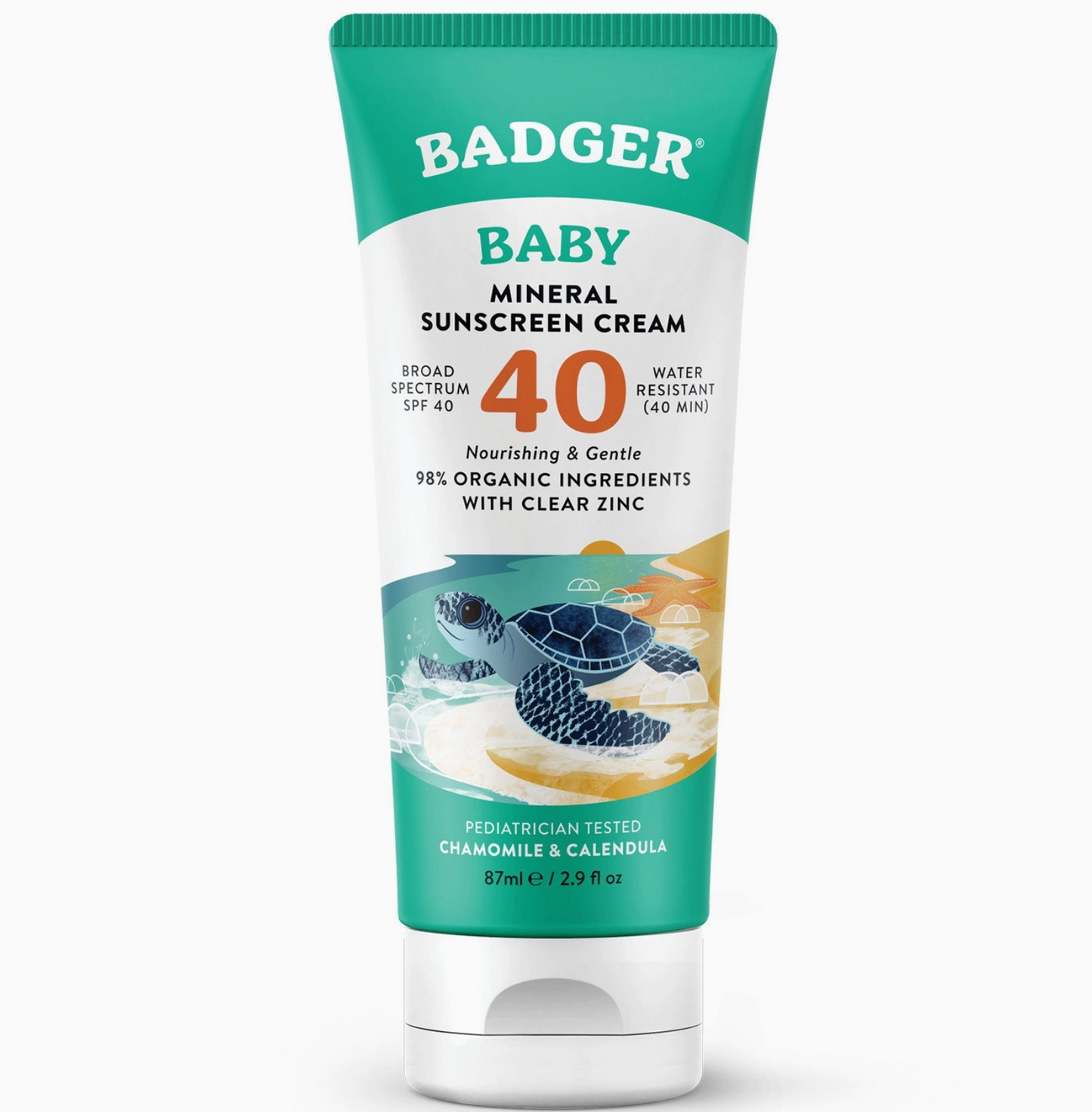 Badger SPF 40 Baby Mineral Sunscreen 2.9oz