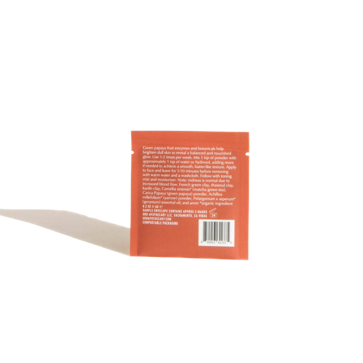Matcha Enzyme Mask Packet - Biodegradable + Gentle Detox