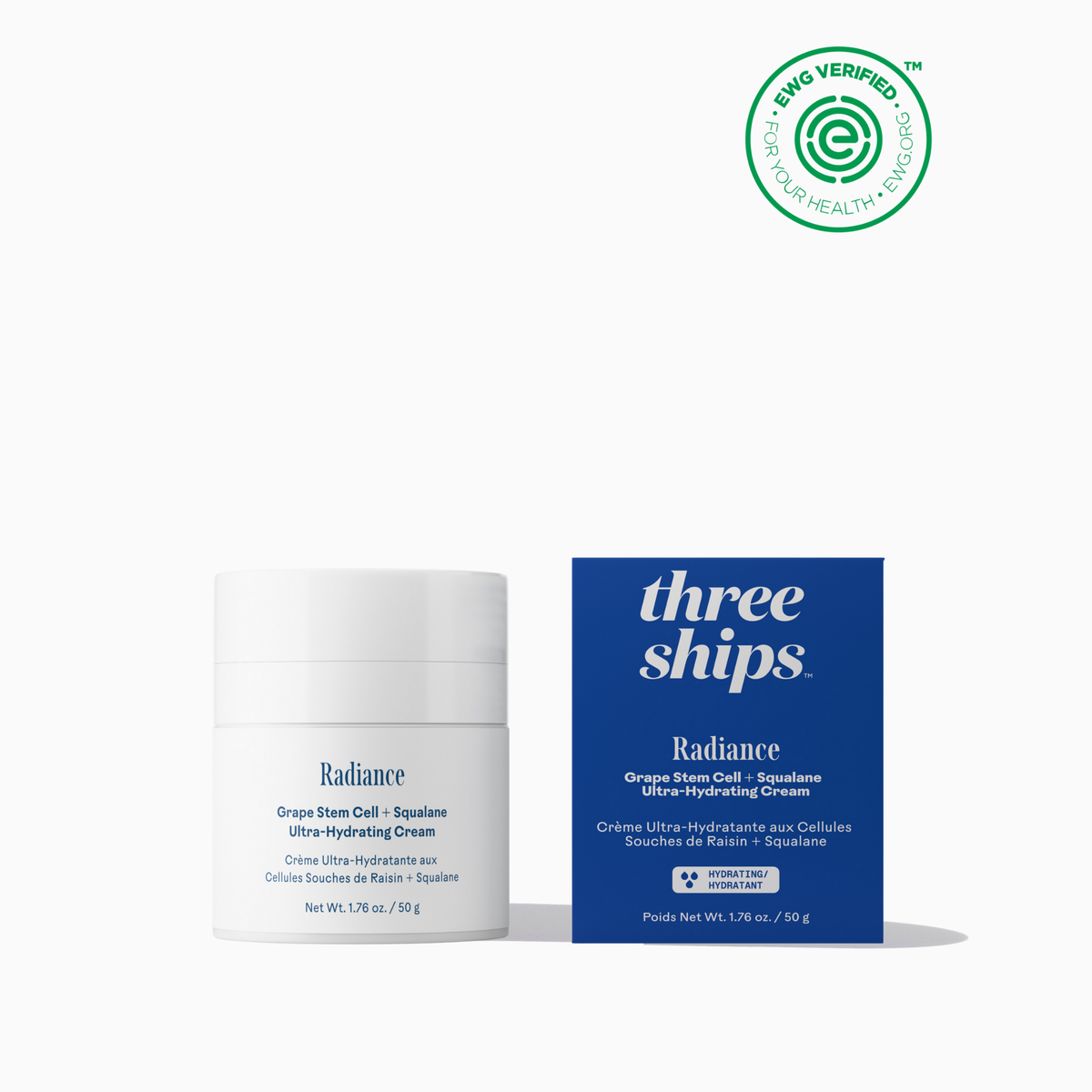 Radiance Grape Stem Cell + Squalane Ultra-Hydrating Cream by Three Ships