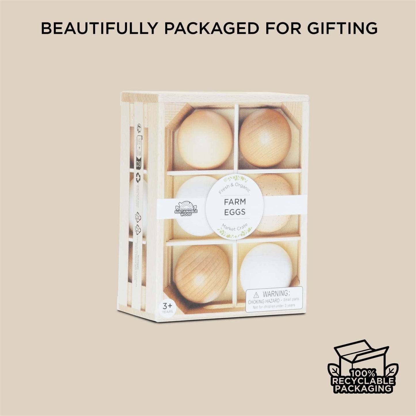 Le Toy Van, Inc. - Farm Eggs Wooden Market Crate