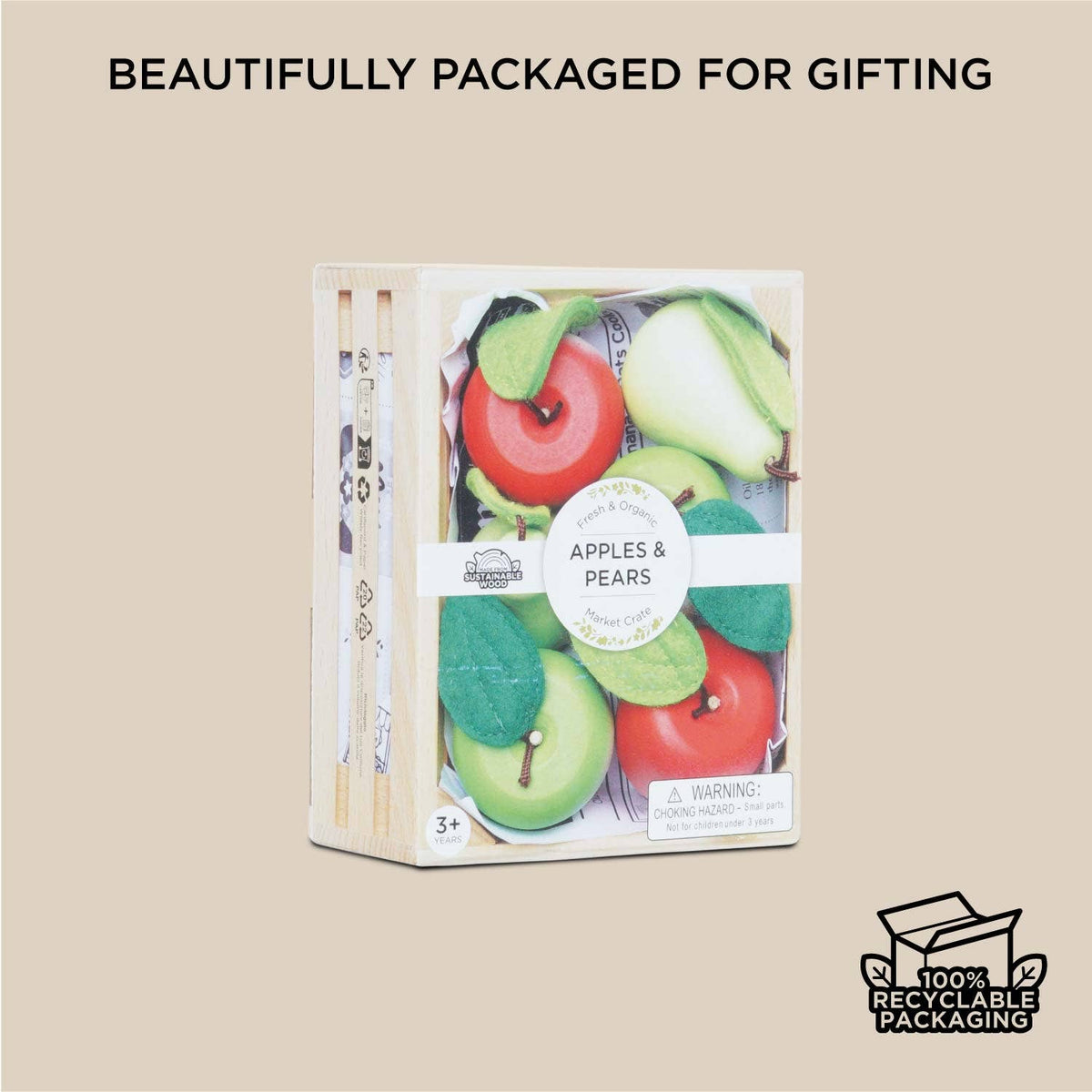 Le Toy Van, Inc. - Orchard Fruits Wooden Market Crate