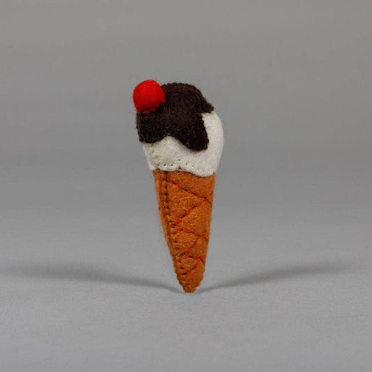 Wool Ice Cream Cone Cat Toy by Ware of the Dog