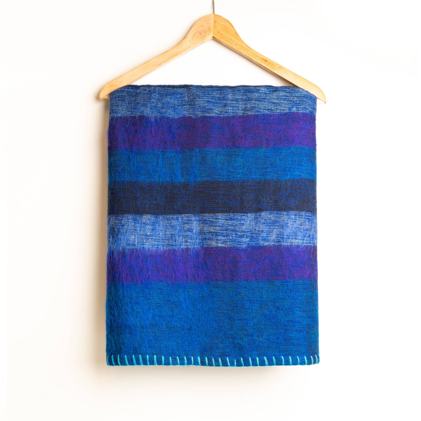 Extra Soft Yak wool Travel Throw Blanket 46"x90" Handmade