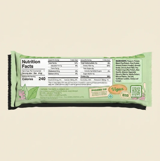 Posana Matcha Latte Protein Bar