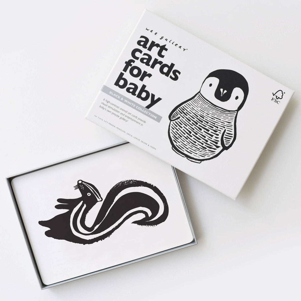 Wee Gallery - Art Cards for Baby - Black and White Animals