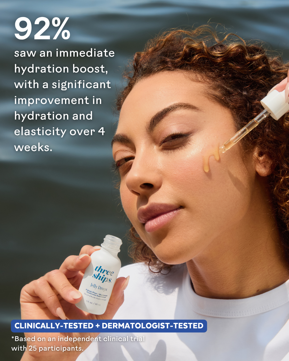 Three Ships - TESTER - Jelly Drops Kakadu Plum + Mushroom Hyaluronic Acid Serum - NOT FOR RESALE