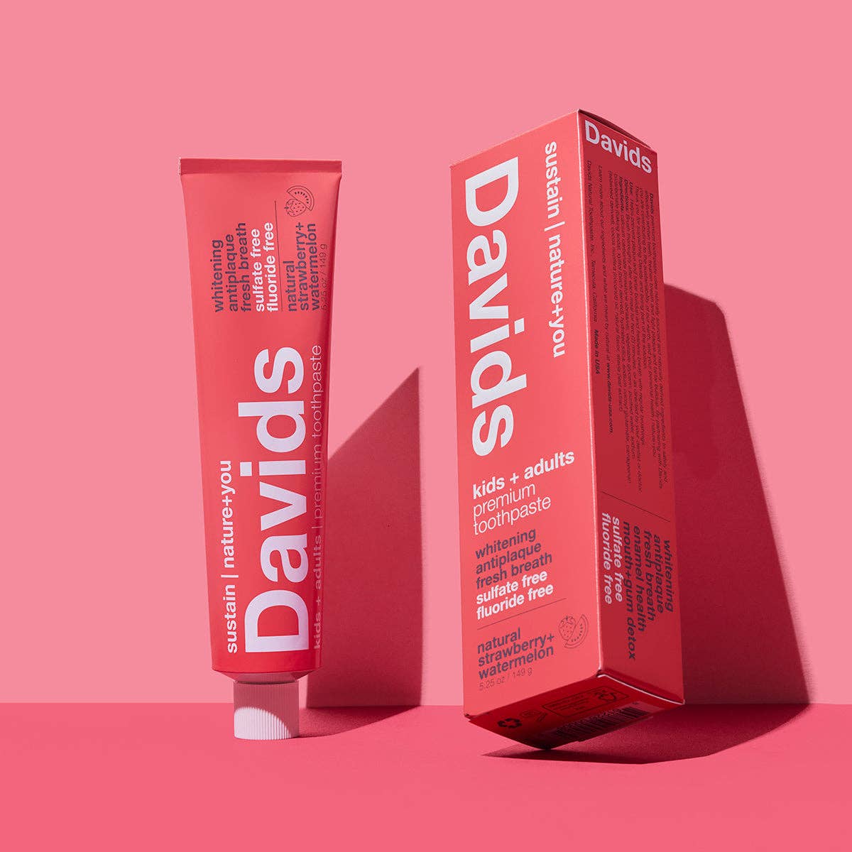 Davids Health Sciences, Inc - Davids kids+adults premium toothpaste/strawberry watermelon