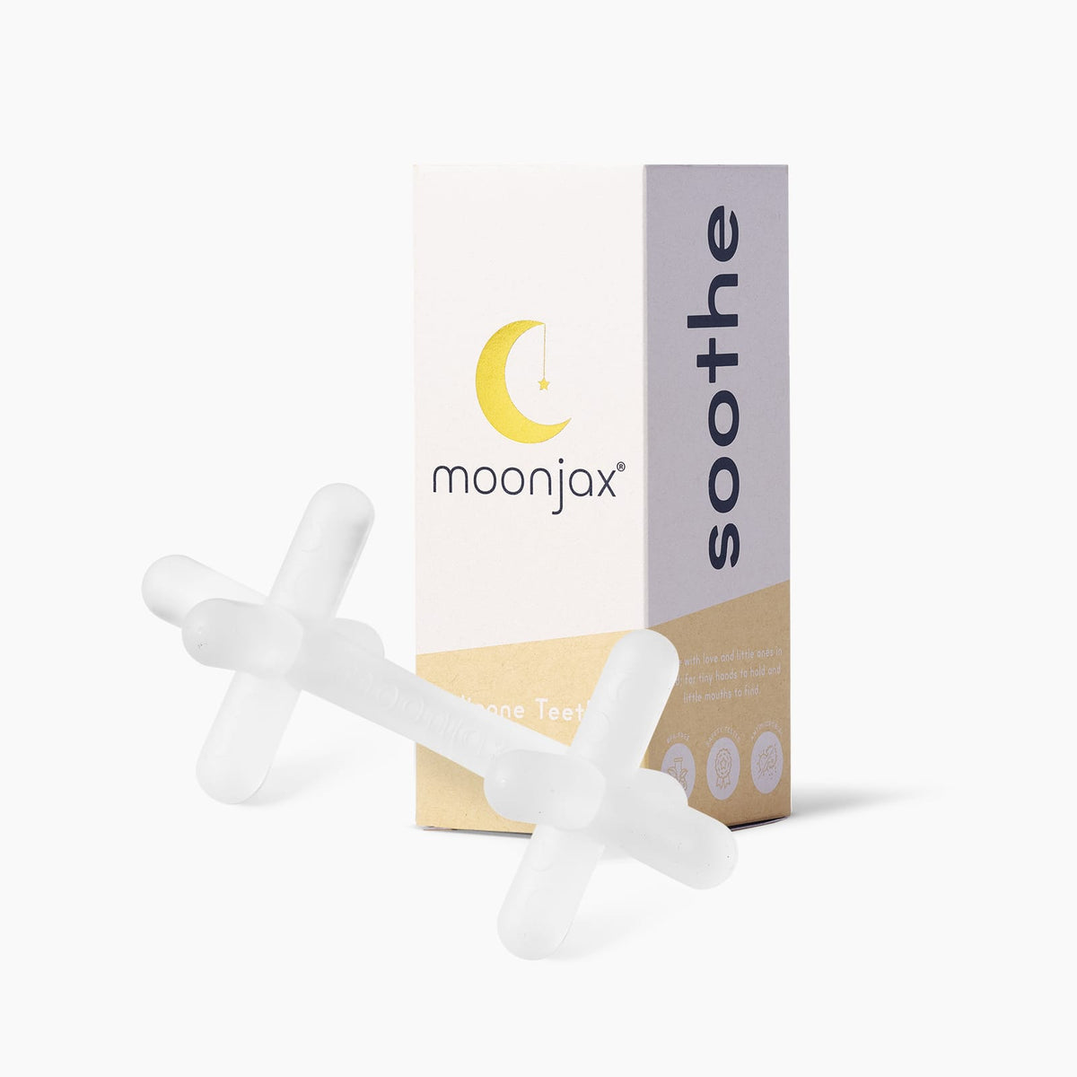 Moonjax - Moonjax® Baby Teether, Original Clear Silicone