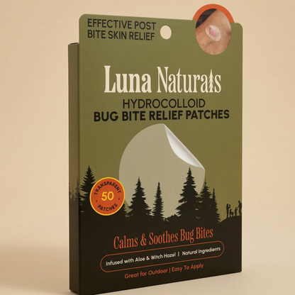 Luna Naturals - Hydrocolloid Bug Bite Relief Patches - 50 Transparent Patches