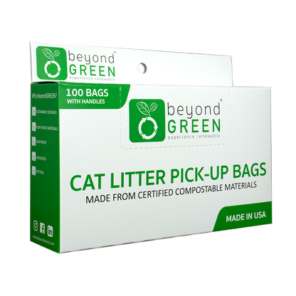 BeyondGREEN Cat Litter Bags - Regular - 100 Bags with Handle