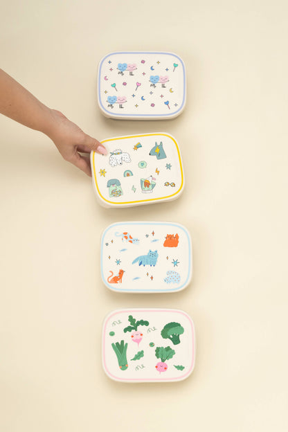 STAINLESS STEEL LUNCHBOX with compartments Funky Dogs