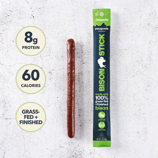 Bison Sticks Singles - Jalapeño - Grass-Fed and Finished (1 Stick) by Patagonia Provisions