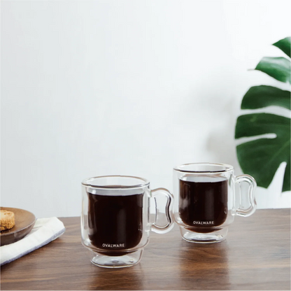 Double Wall Espresso Cups - 120ml/4oz by Ovalware