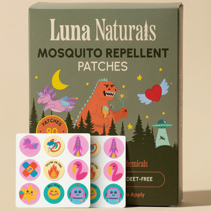Luna Naturals - Kids Mosquito Repellent Patches | Fresh & Herbal | 90 Pack
