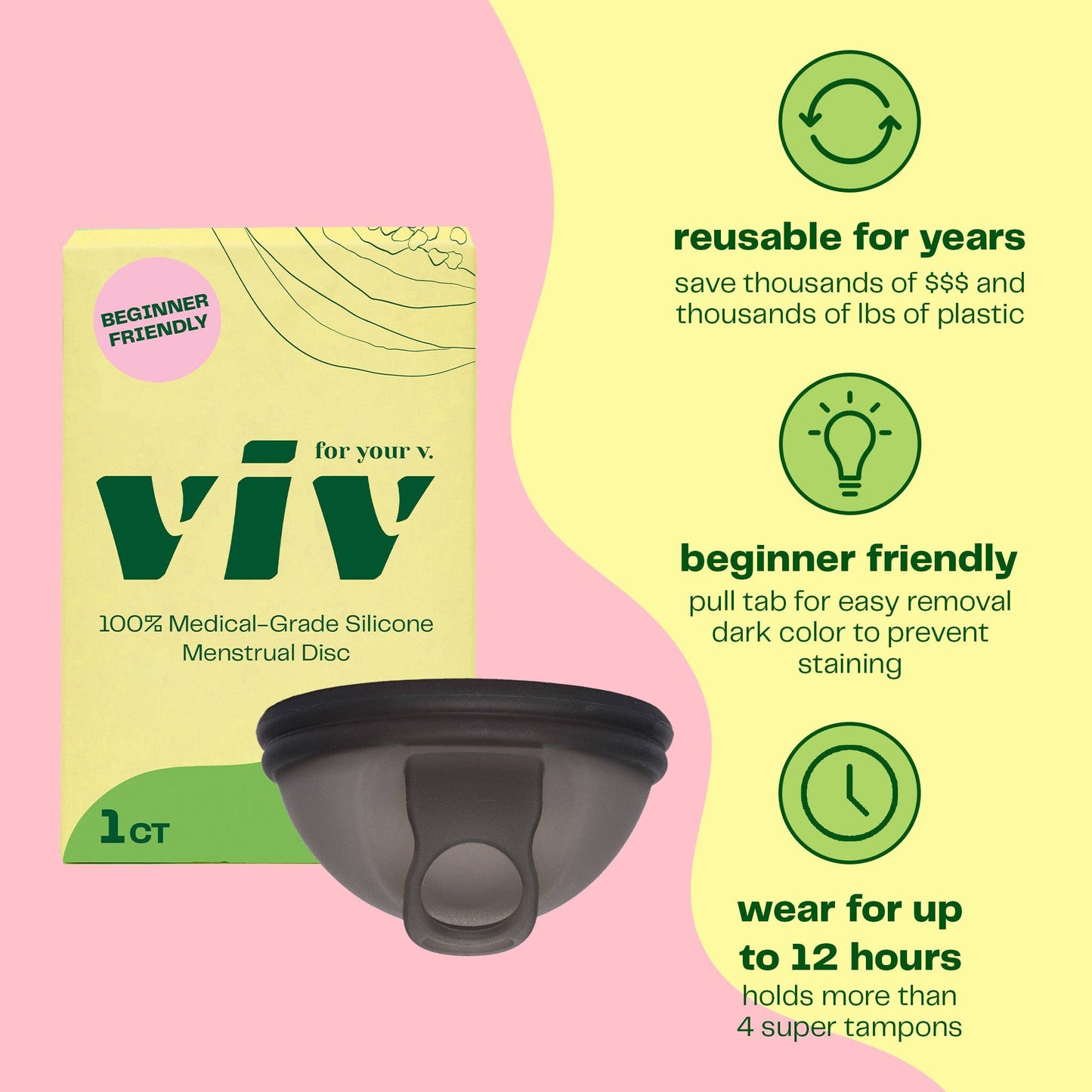 Viv Menstrual Disc - Reusable Silicone Period Disc