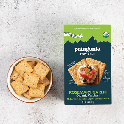 Patagonia Provisions - Crackers - Organic Rosemary Garlic Crackers (4.4 oz box)