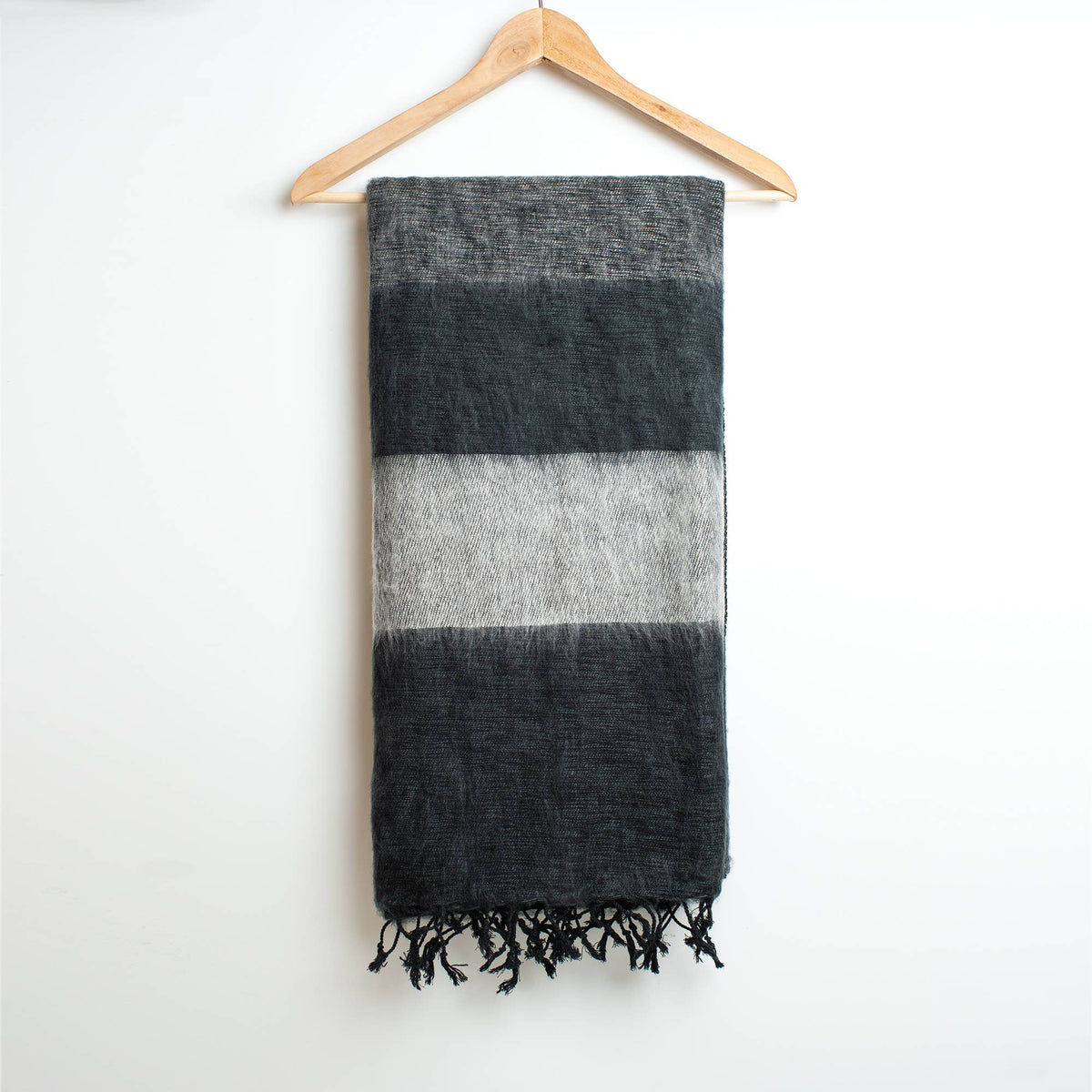 Extra Soft Yak wool Travel Throw Blanket  46"x96" Handmade