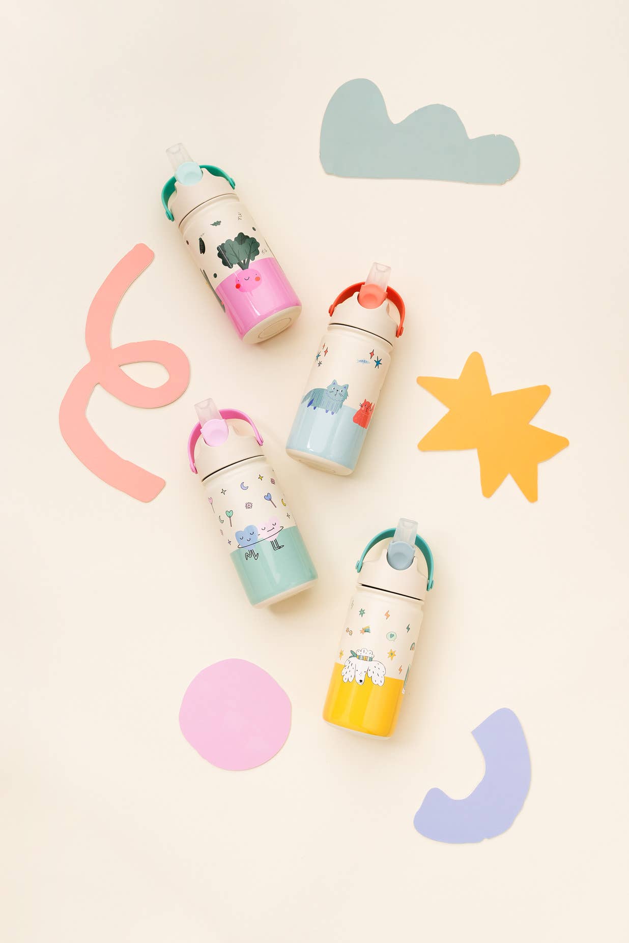 Insulated Stainless Steel Bottle for Kids Funky Dogs