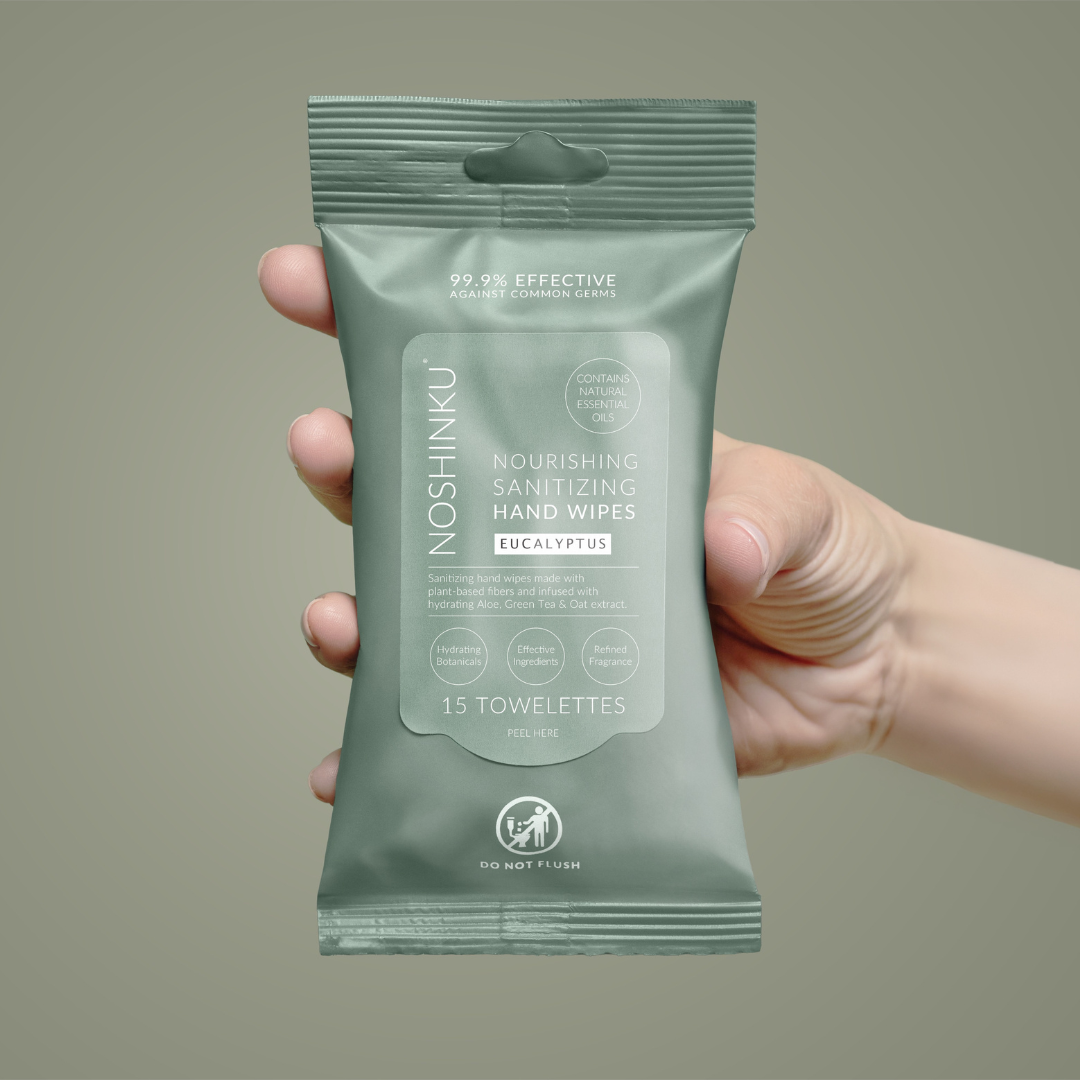 Noshinku - Eucalyptus Nourishing Hand Sanitizing Travel Wipes