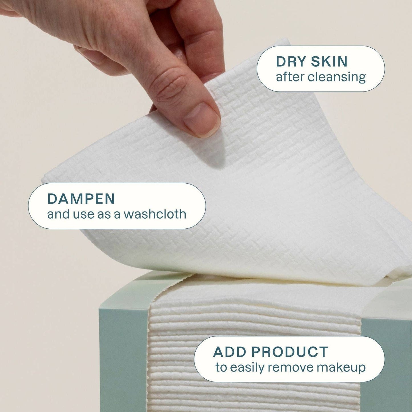 Cliganic - Clean Face Towels XL, Disposable, Ultra-Absorbent