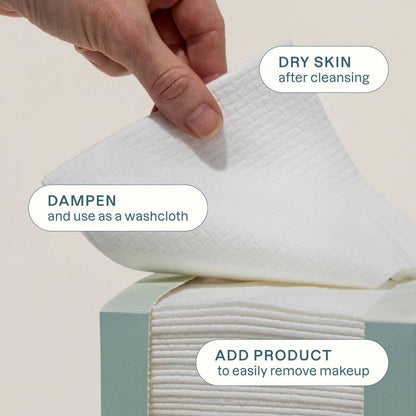 Cliganic - Clean Face Towels XL, Disposable, Ultra-Absorbent