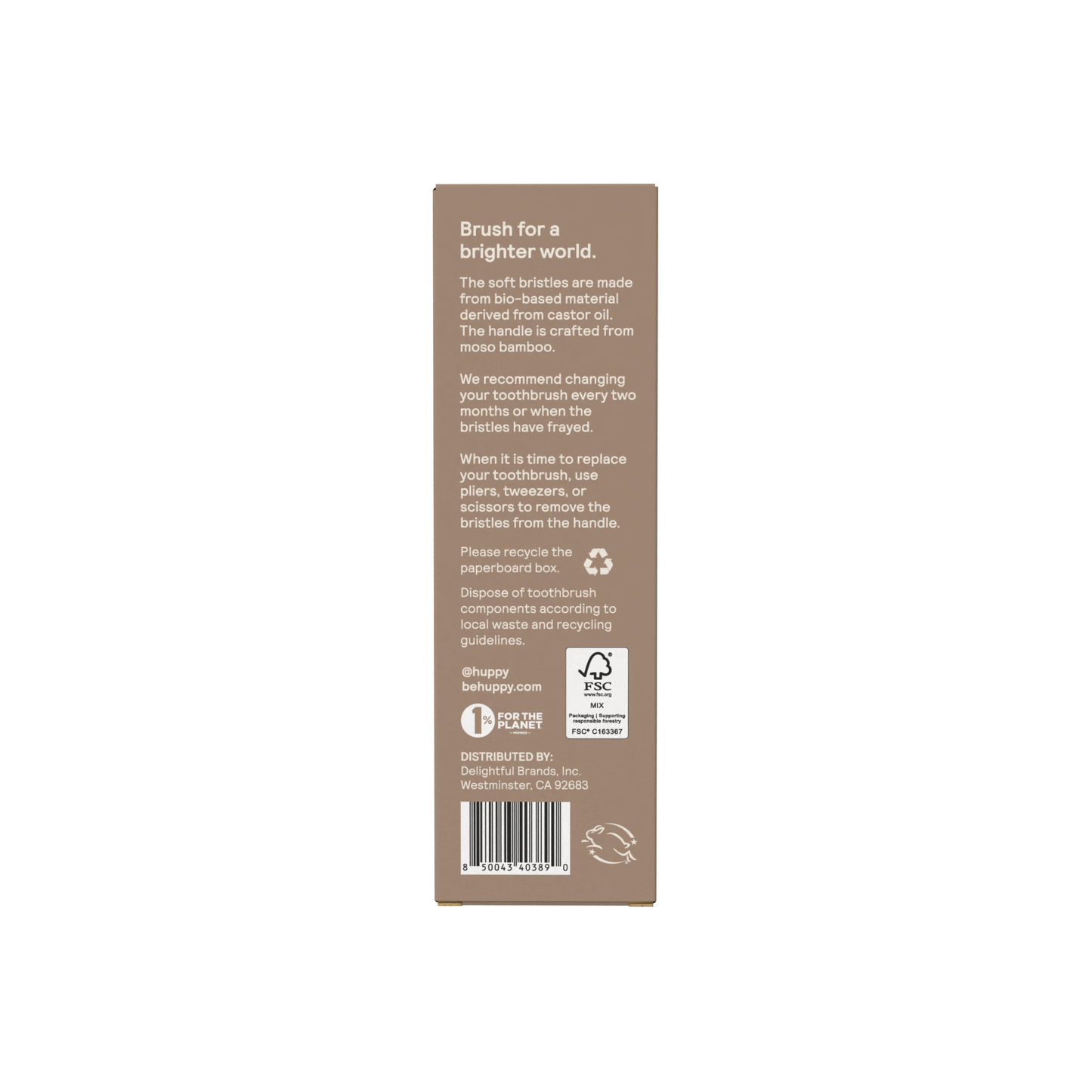 Huppy - Bamboo Collapsible Travel Toothbrush