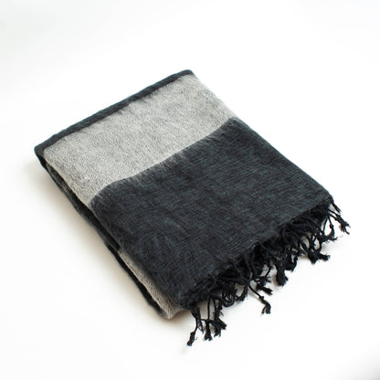 Extra Soft Yak wool Travel Throw Blanket  46"x96" Handmade