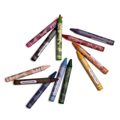 123 Farm - 12 Beeswax Crayons – Non-Toxic, Kid-Friendly Design