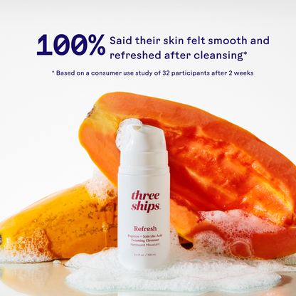 Three Ships Refresh Papaya + Salicylic Acid Foaming Cleanser