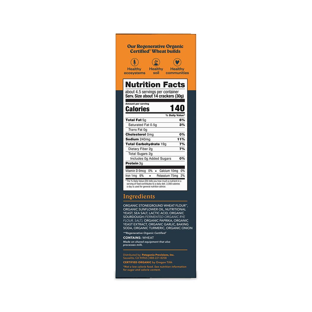 Patagonia Provisions - Crackers - Organic Toasted Cheeze Crackers (4.4 oz box)