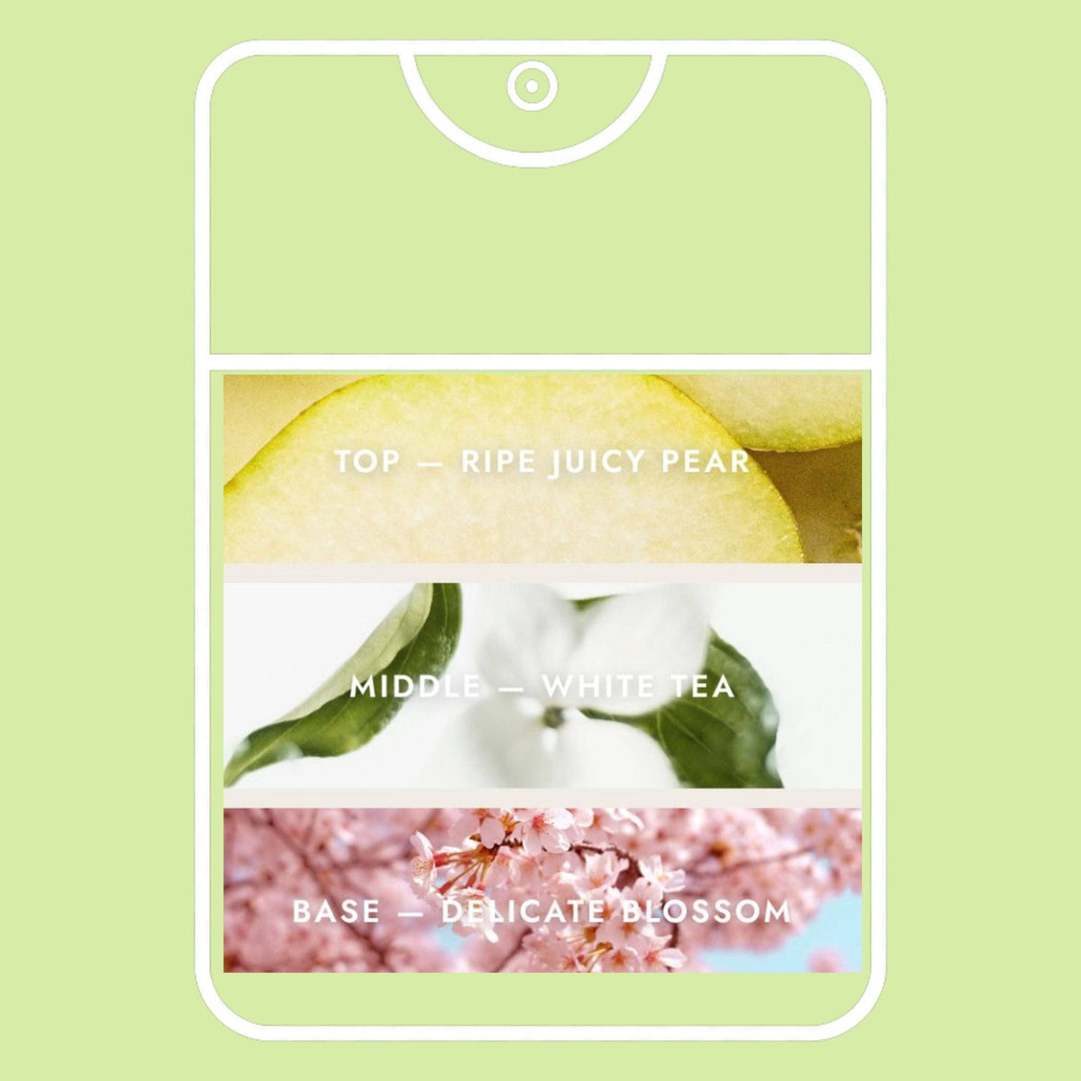 Noshinku - Refillable Pear Blossom Tea Hydrating Pocket Hand Sanitizer