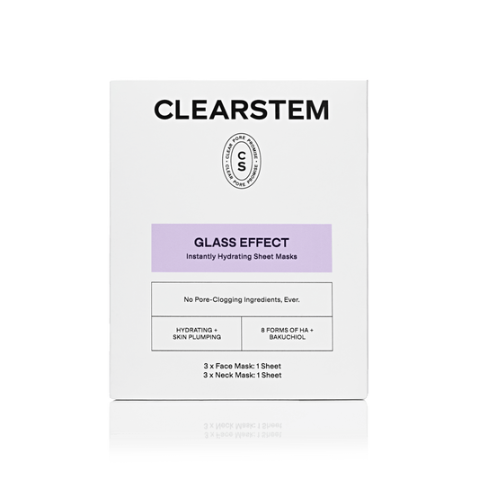 GLASS EFFECT Face + Neck Sheet Masks by CLEARSTEM Skincare
